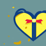 Un regalo en forma de corazón con un lazo