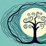 A tree with a winding path leading up to it